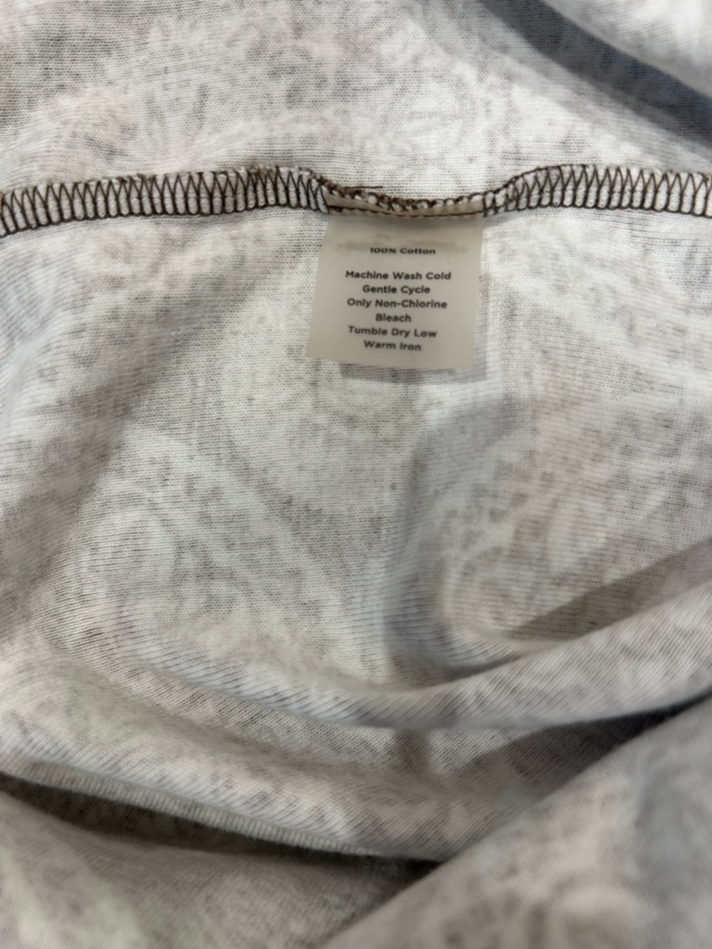 Talbots Sporty Brown and White All Cotton Tee Shirt Size Small. - Picture 4 of 4